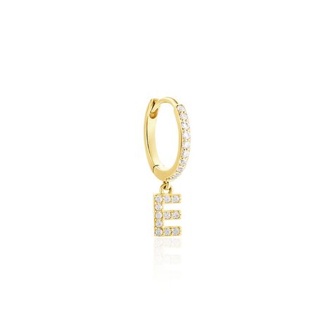 Créole Unitaire Léria Or Jaune Oxydes De Zirconium - Boucles d'oreilles créoles Femme | Histoire d’Or