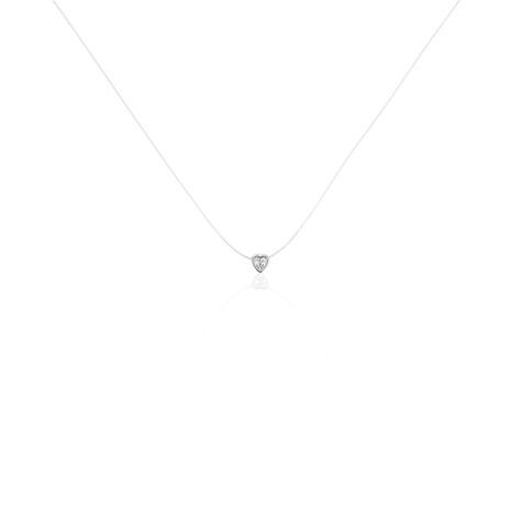 Collier Nylon Argent Blanc Oxyde - Colliers fantaisie Femme | Histoire d&rsquo;Or