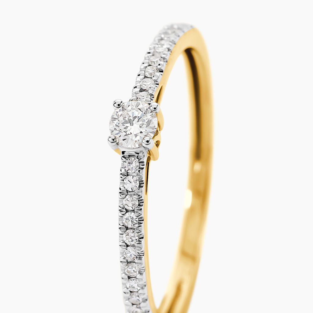 Solitaire Eliisa Or Jaune Diamant - Bagues solitaires Femme | Histoire d&rsquo;Or