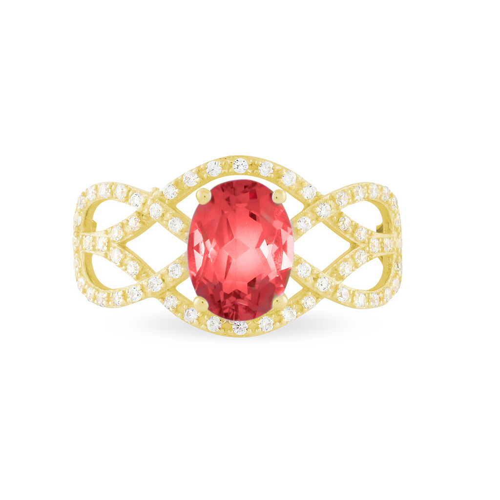 Bague Tina Or Jaune Rubis Et Diamant - Bagues solitaires Femme | Histoire d&rsquo;Or