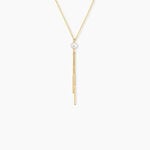 Collier Salman Argent Dor&eacute; A L'Or 750/1000 Perle De Culture - Colliers pierre  | Histoire d&rsquo;Or