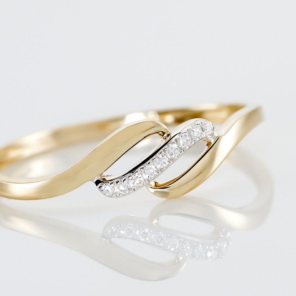 Bague Tylane Or Jaune Diamant - Bagues avec pierre Femme | Histoire d’Or