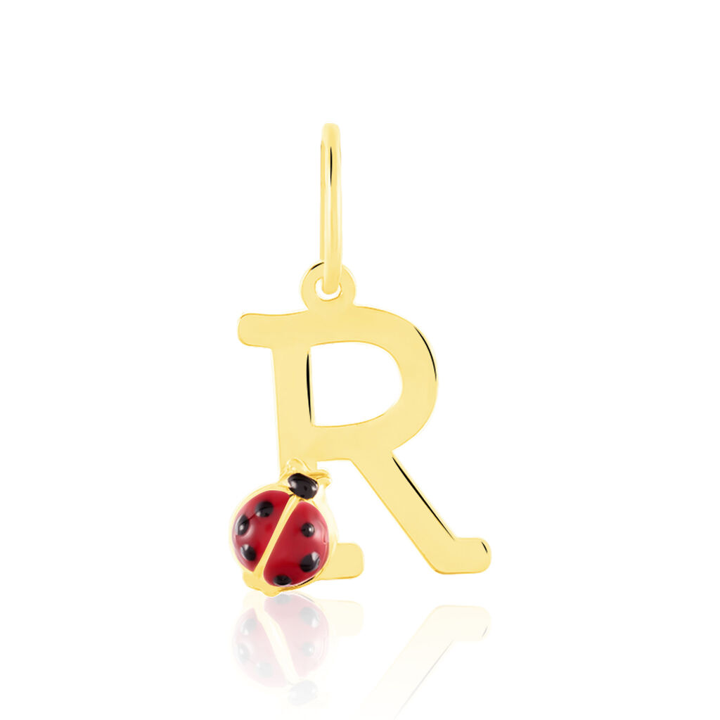 Pendentif Helidie Coccinelle Lettre Or Jaune