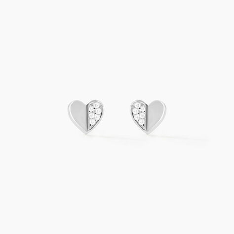 Boucles D'oreilles Pendantes Natacha Argent Blanc Oxyde De Zirconium - Boucles d'oreilles fantaisie Femme | Histoire d’Or