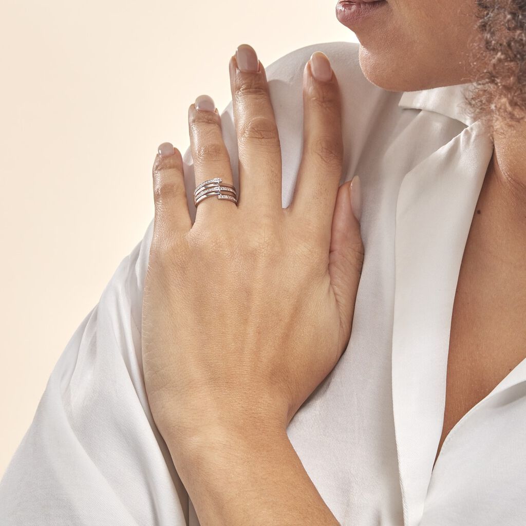 Bague Eleonore Or Blanc Diamant - Bagues avec pierre Femme | Histoire d’Or