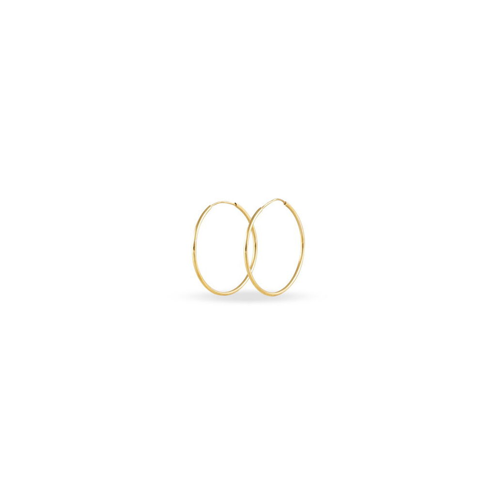 Créoles Muses Or Jaune - Boucles d'oreilles créoles Femme | Histoire d’Or
