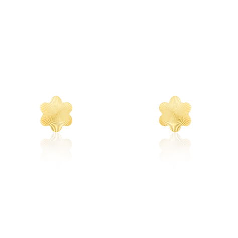 Boucles D'oreilles Puces Philine Fleur Or Jaune - Clous d'oreilles Femme | Histoire d’Or