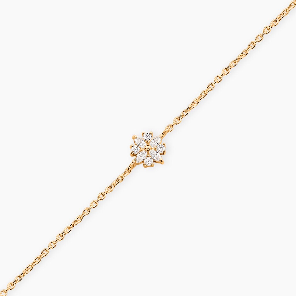 Bracelet Tilde Plaqu&eacute; Or Jaune Oxyde De Zirconium - Bracelets Femme | Histoire d&rsquo;Or