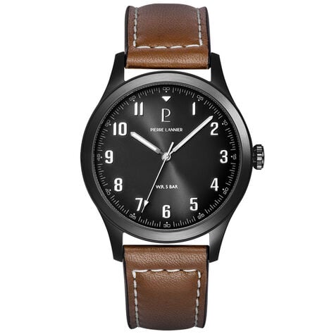 Montre Pierre Lannier Aviateur Noir - Montres Homme | Histoire d&rsquo;Or