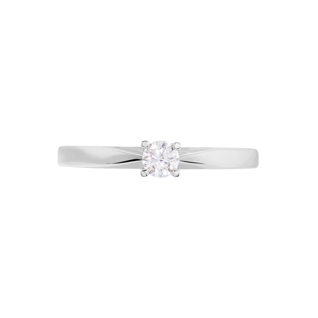 Bague Solitaire Celina Or Blanc Diamant - Bagues solitaires Femme | Histoire d’Or