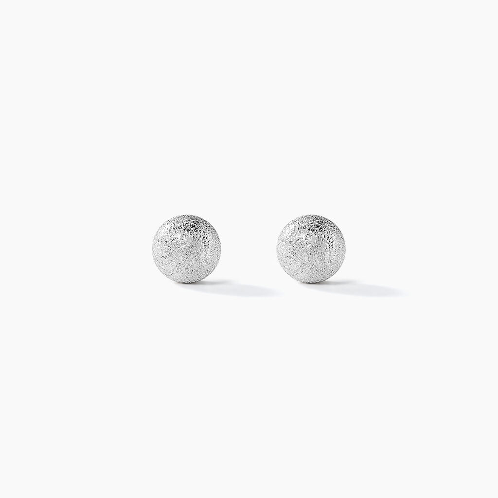Boucles D'oreilles Puces Ayana Argent Blanc - Boucles d'oreilles fantaisie Femme | Histoire d’Or