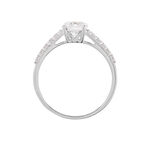 Bague Manon Or Blanc Oxyde - Bagues solitaires Femme | Histoire d&rsquo;Or