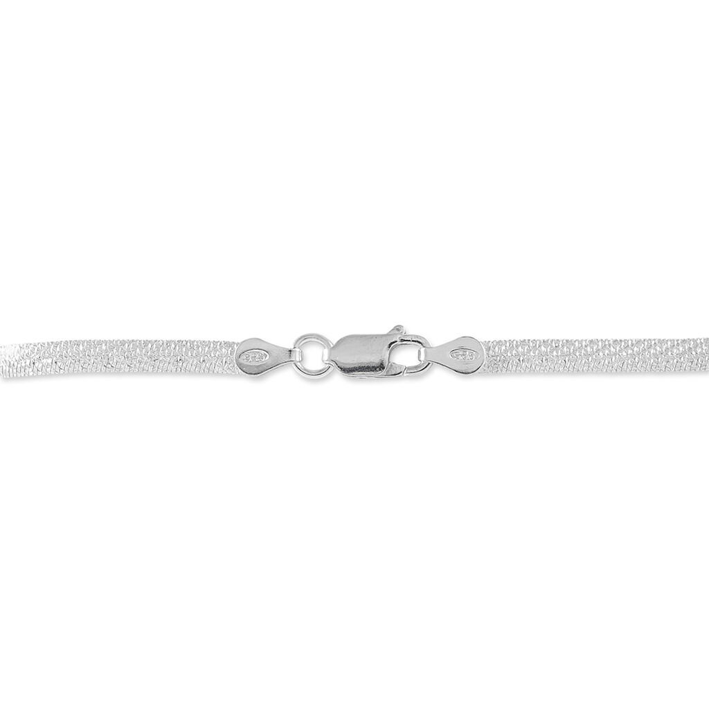 Bracelet Zoubeida Argent Blanc - Bracelets chaîne Femme | Histoire d’Or
