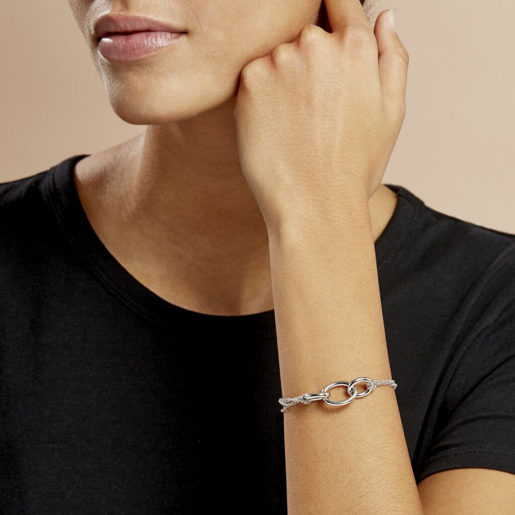 Bracelet Abassia Argent Blanc - Bracelets Femme | Histoire d’Or