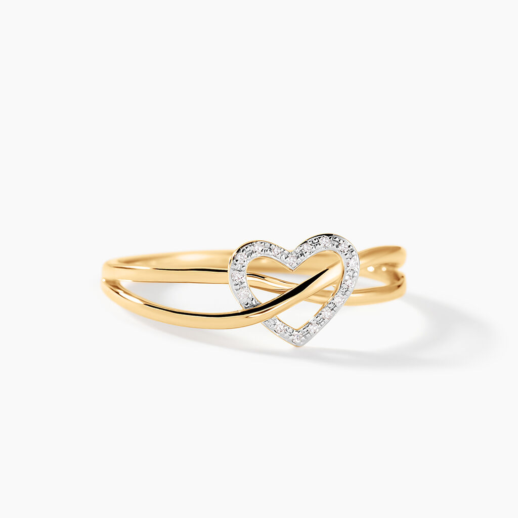 Bague Malinda Or Jaune Diamant - Bagues avec pierre Femme | Histoire d&rsquo;Or
