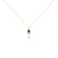 Collier Dalil Or Jaune Amethyste Oxyde