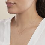 Collier Antonia Or Rose Morganite Et Oxyde De Zirconium - Colliers Femme | Histoire d&rsquo;Or