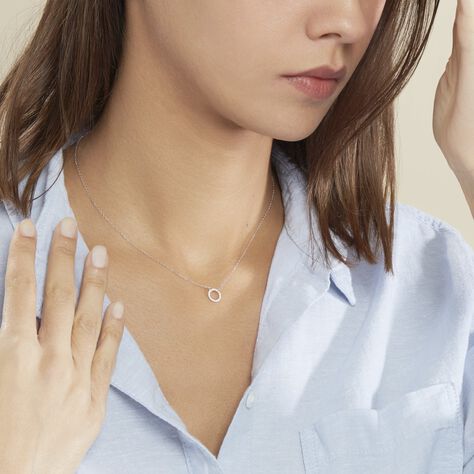 Collier Lim Or Blanc Oxyde De Zirconium - Colliers Femme | Histoire d’Or