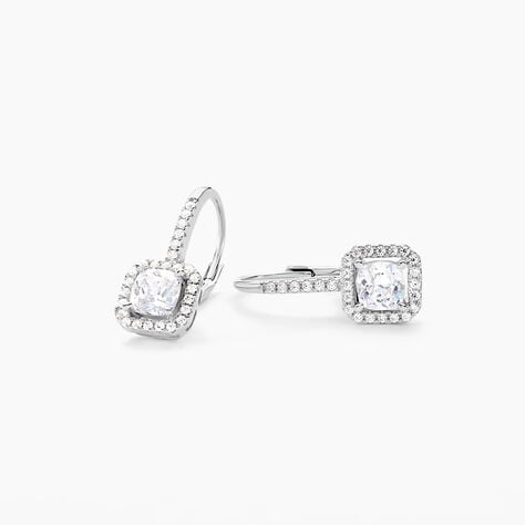 Boucles D'oreilles Pendantes Rio Argent Blanc Oxyde De Zirconium - Boucles d'oreilles fantaisie Femme | Histoire d&rsquo;Or