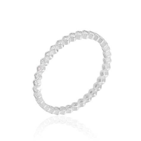 Bague Jannike Argent Blanc Oxyde De Zirconium - Bagues avec pierre Femme | Histoire d’Or