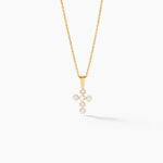 Pendentif Canice Croix Or Jaune Oxyde De Zirconium - Pendentifs Communion Famille | Histoire d&rsquo;Or