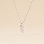 Collier Argent Blanc Jade Oxydes De Zirconium - Ras de cou Femme | Histoire d&rsquo;Or