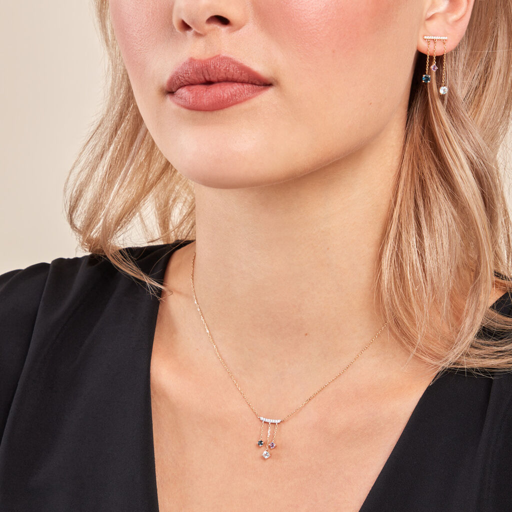 Collier Universe Or Jaune Topaze Améthyste - Colliers Femme | Histoire d’Or