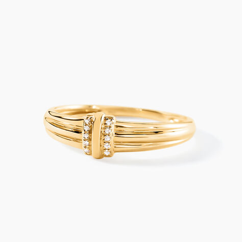 Bague Bold Or Jaune Diamant - Bagues avec pierre Femme | Histoire d’Or