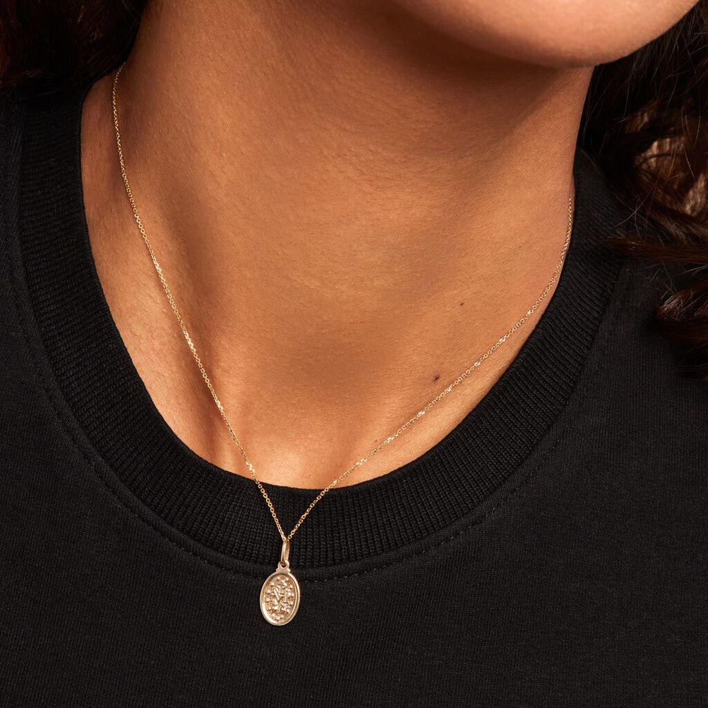 Pendentif Marie Or Jaune - Pendentifs Baptême Famille | Histoire d’Or