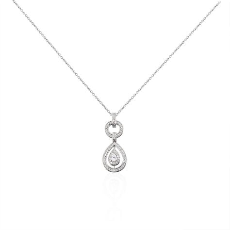 Collier Edward Argent Blanc Oxyde De Zirconium - Colliers Femme | Histoire d’Or