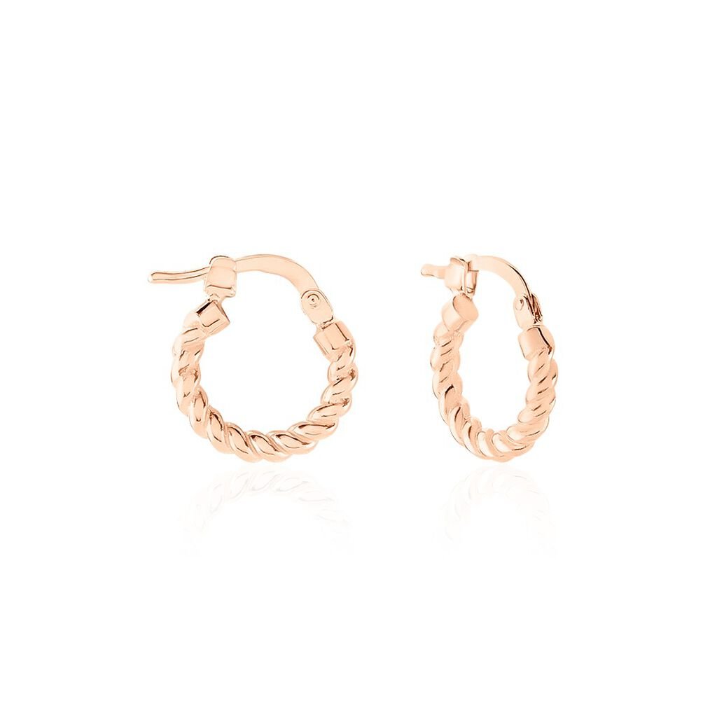 Créoles Appolina Argent Rose - Boucles d'oreilles créoles Femme | Histoire d’Or