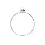 Bague Solitaire Pluie D'Eclat Or Blanc Saphir - Bagues solitaires Femme | Histoire d&rsquo;Or