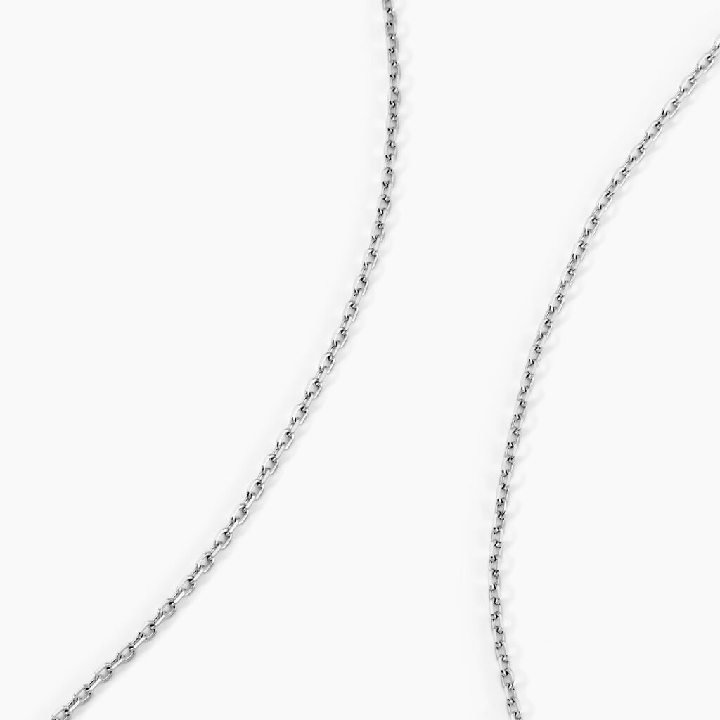Chaîne Maille Forçat Diamantee Or Blanc - Chaines Famille | Histoire d’Or
