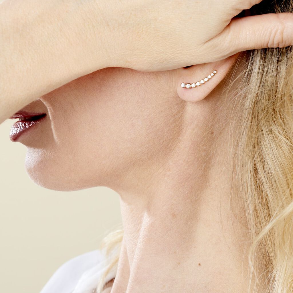 Bijoux D'oreilles Plaqué Or Jaune Nazeli Oxyde De Zirconium - Boucles d'oreilles fantaisie Femme | Histoire d’Or
