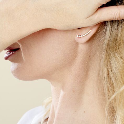 Boucles D'oreilles Grimpantes Plaqué Or Jaune Nazeli Oxyde - Boucles d'oreilles fantaisie Femme | Histoire d’Or