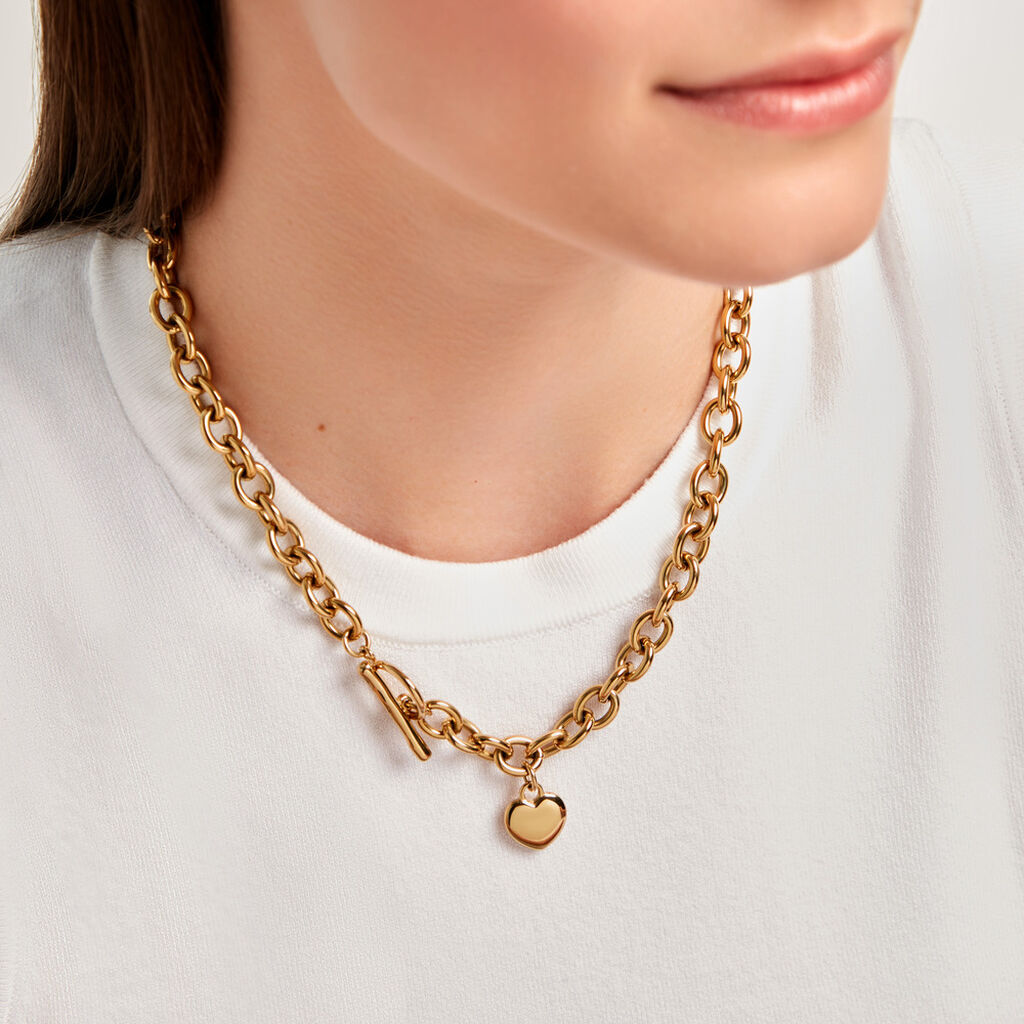 Collier Bixenta Acier Jaune - F&ecirc;te des m&egrave;res Femme | Histoire d&rsquo;Or
