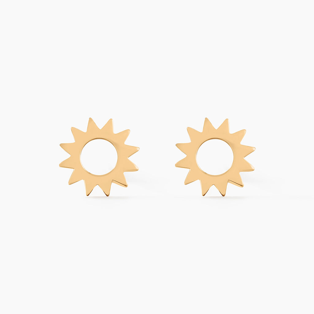 Boucles D'oreilles Puces Adelinda Plaqué Or Jaune - Boucles d'oreilles fantaisie Femme | Histoire d’Or