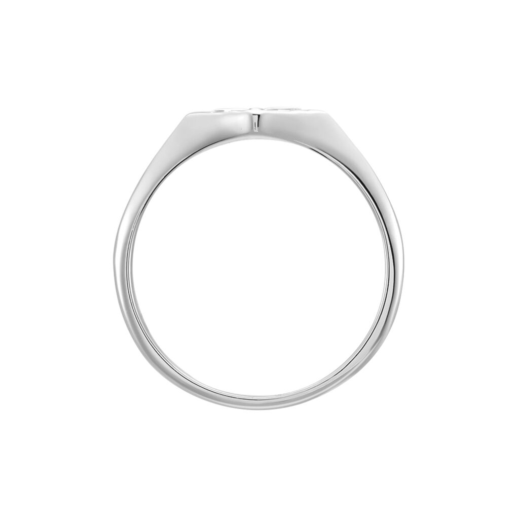 Chevalière Narva Argent Blanc - Chevalières Femme | Histoire d’Or