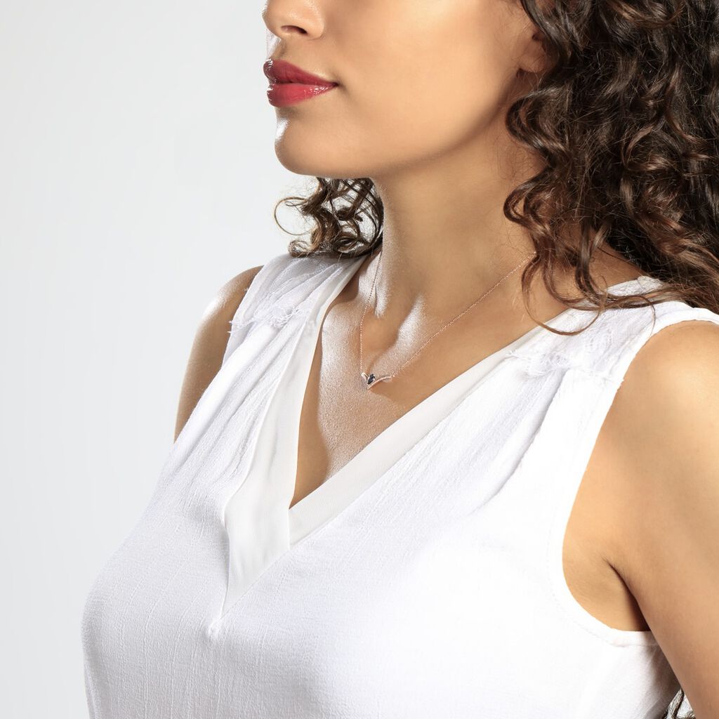 Collier Or Rose Gaelle Topaze Oxydes De Zirconium - Colliers Femme | Histoire d’Or