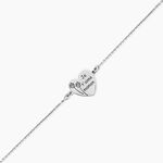 Bracelet Florine Argent Blanc - Bracelets Naissance Femme | Histoire d&rsquo;Or