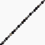 Bracelet Saul Acier Blanc Pierre De Lave Labradorite H&eacute;matite - Bracelets Homme | Histoire d&rsquo;Or