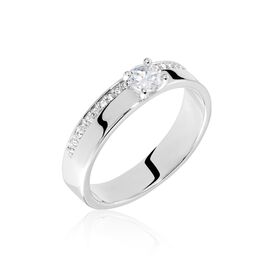 Bague Solitaire Maena Argent Oxyde De Zirconium - Bagues solitaires Femme | Histoire d’Or