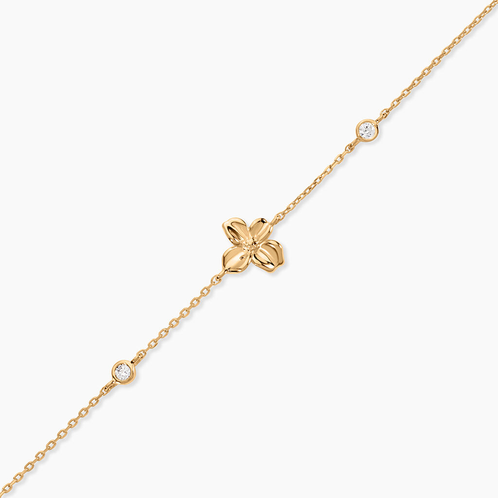 Bracelet Selva Plaqu&eacute; Or Jaune Oxyde De Zirconium - Bracelets Femme | Histoire d&rsquo;Or