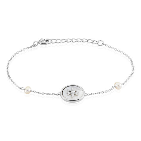 Bracelet Argent Glad Perles De Culture Nacre Oxyde De Zirconium - Bracelets Femme | Histoire d’Or