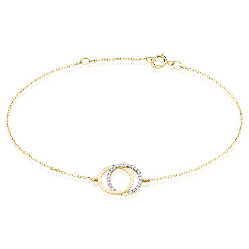 Bracelet Or Jaune Tresha Diamants - Bracelets Femme | Histoire d’Or