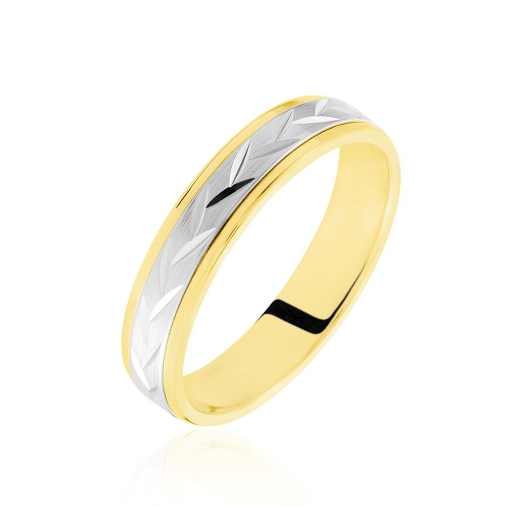 Alliance Effet Epi Mat Or Bicolore - Alliances Unisex | Histoire d’Or