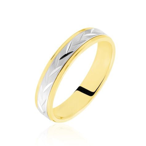 Alliance Effet Epi Mat Or Bicolore -  Unisex | Histoire d’Or