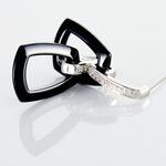 Boucles D'oreilles Pendantes Ezra Argent Blanc C&eacute;ramique Et Oxyde - Boucles d'oreilles fantaisie Femme | Histoire d&rsquo;Or