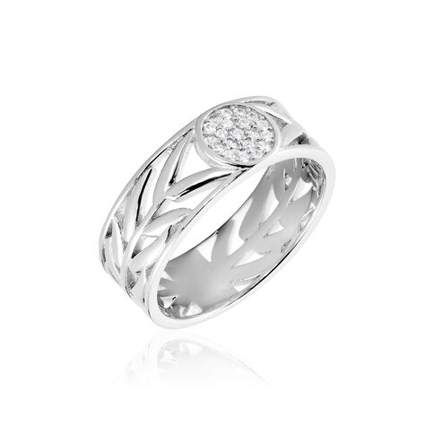 Bague Appius Argent Blanc Oxyde De Zirconium - Bagues avec pierre Femme | Histoire d&rsquo;Or