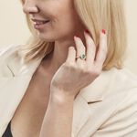 Bague Vladimir Or Jaune Emeraude Diamants - Bagues solitaires Femme | Histoire d&rsquo;Or